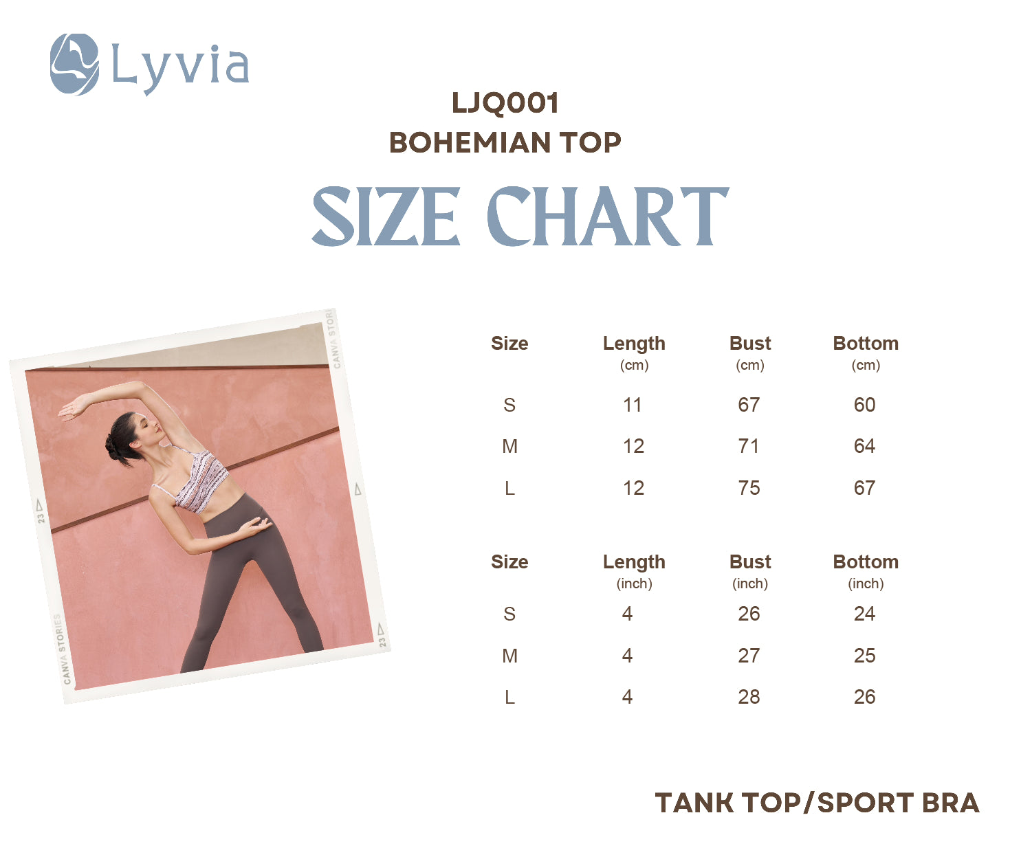 Image of Bohemian-Chic Sports Bra – Vibrant Yoga Quality LJQ001